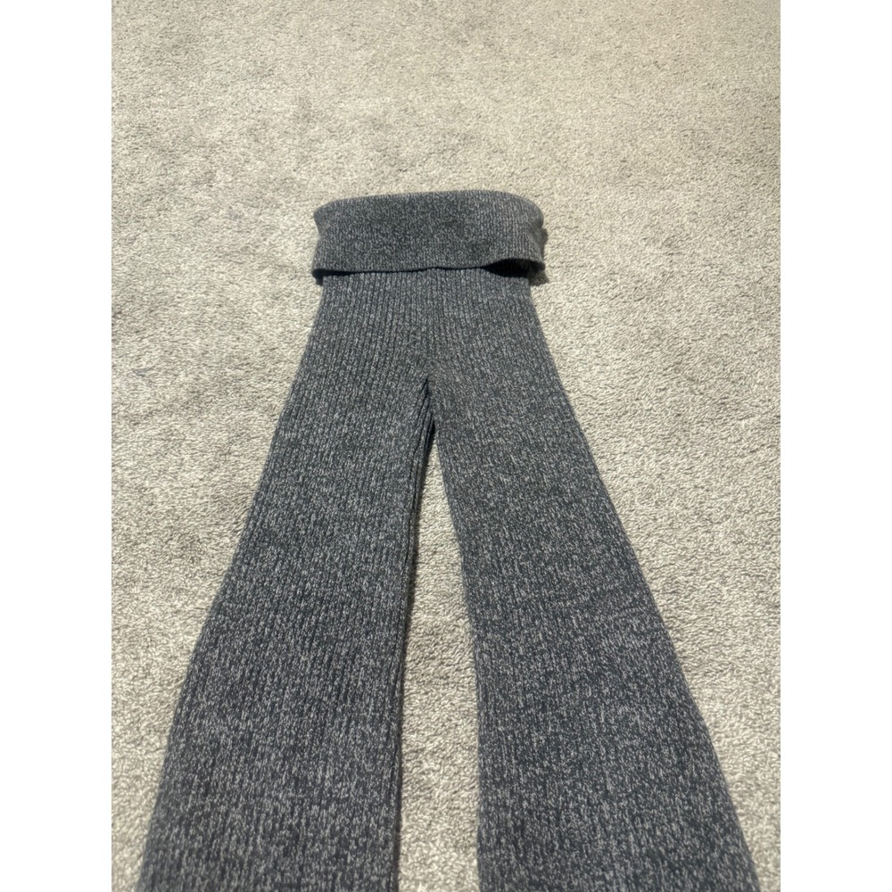 Aerie Ribbed Knit Flare Pants Charcoal Gray High Waisted XS